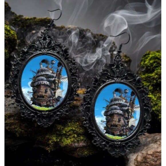Howl's Moving Castle Earrings - Studio Ghibli Movie Jewelry - Picture 1 of 2